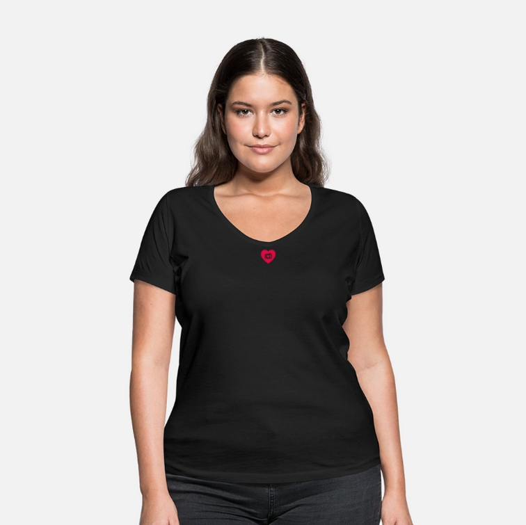 Frauen Bio T-Shirt mit V-Ausschnitt