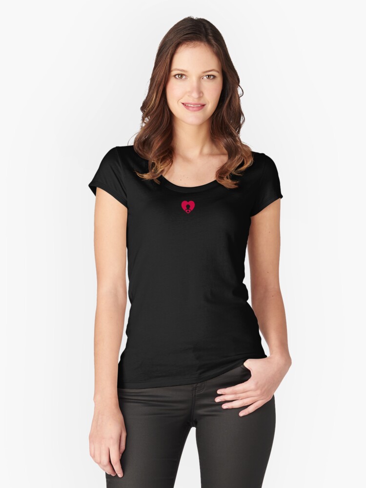 HerzMensch-tailliertes-rundhals-shirt